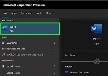 copy text in PDF document with Microsoft Word