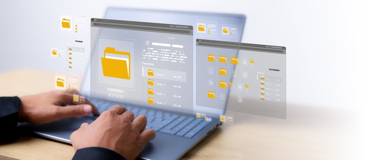 Digital document management system supporting document workflow sharing and online file backup.