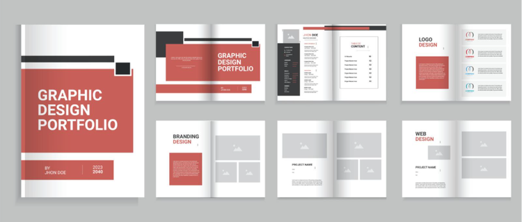 A graphic design portfolio template.