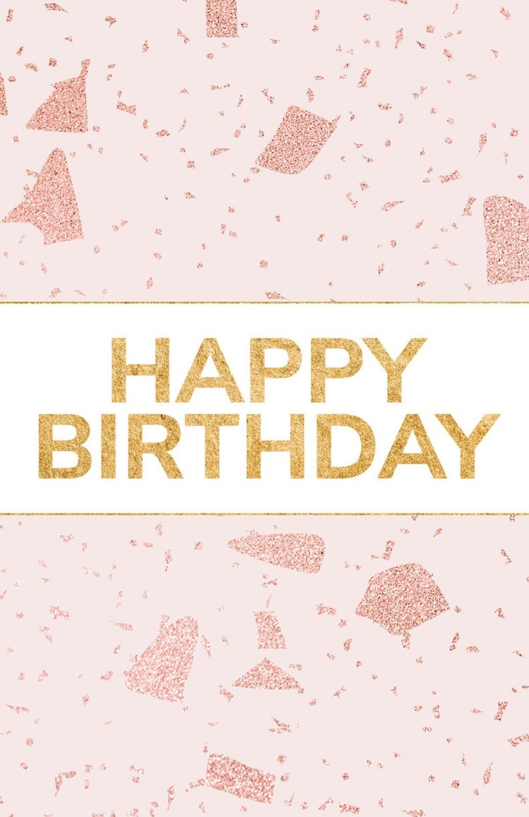 Pink Gold Glitter Confetti Birthday Poster
