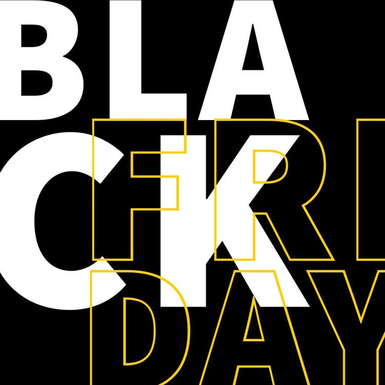 Black Background Typography Black Friday Sale Ad Instagram Post