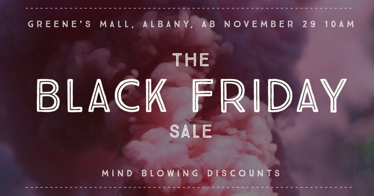 Violet and White Black Friday Sale Facebook Advertisement