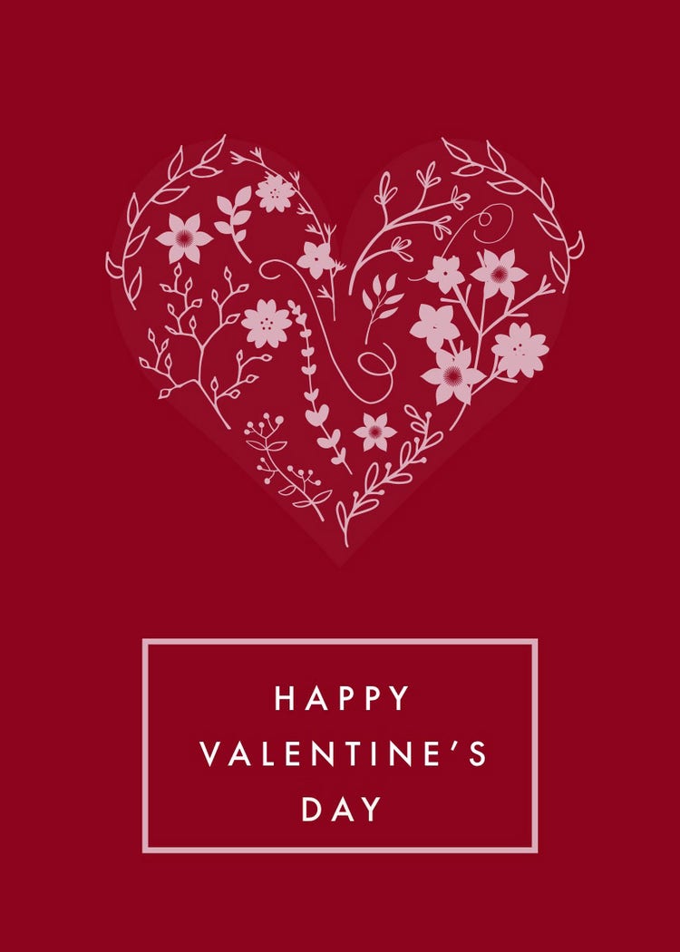 Red Valentine’s Day Greeting Card