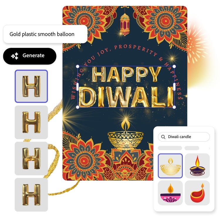 Free Diwali Festival Greeting Card Maker | Adobe Express India