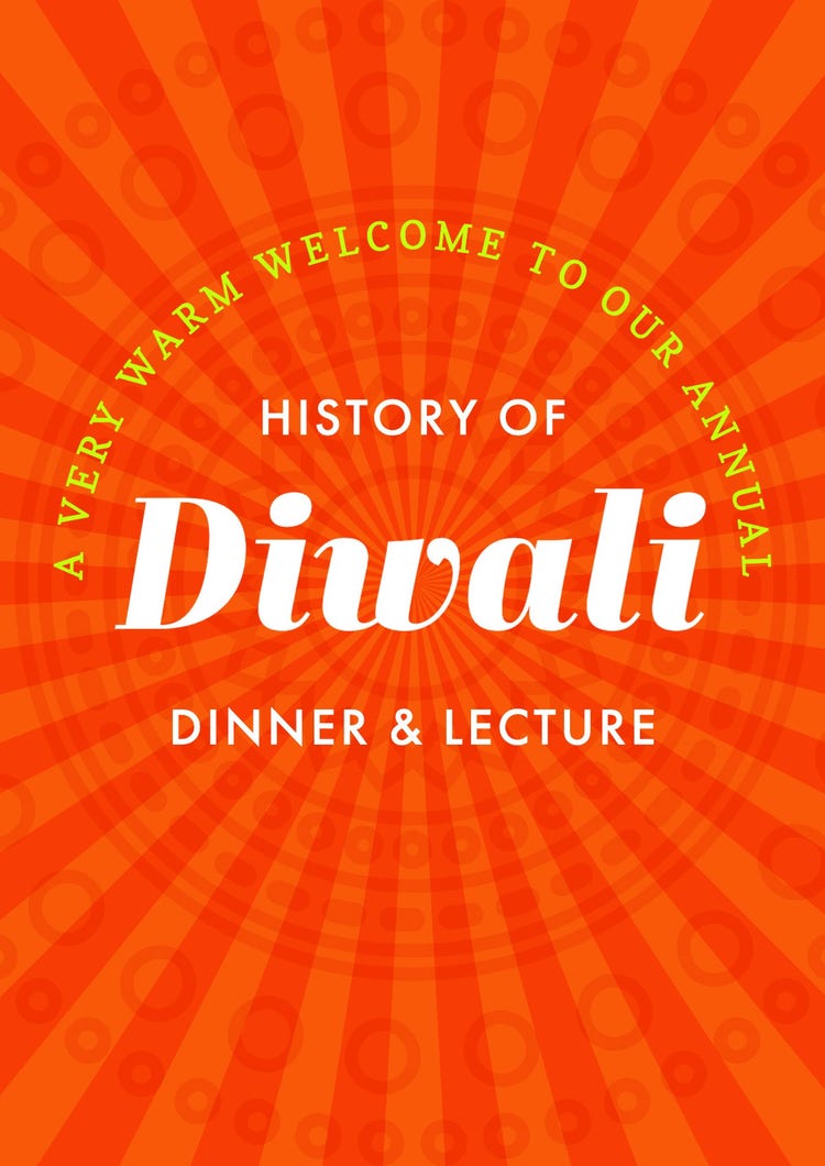 Orange Green & White History of Diwali Event A3 Poster