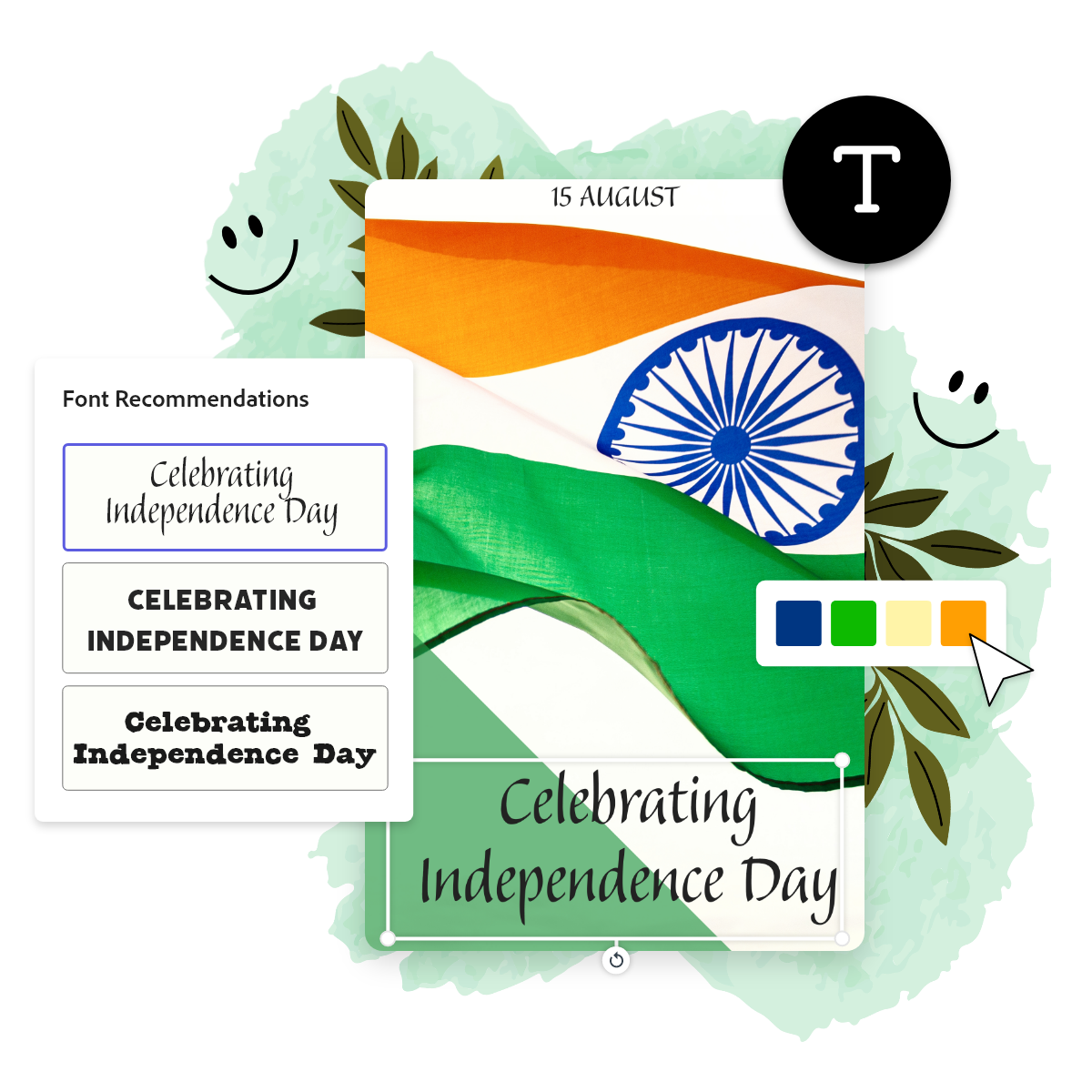 India poster 15 August Indian Independence Day greeting vector poster in  graphic design with..., Stock Vector, Vector And Low Budget Royalty Free  Image. Pic. ESY-040813366 | agefotostock