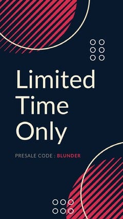 Modern, Geometric Dark Blue and Pink Discount Offer Instagram Story