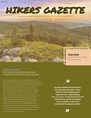 Green Hiking Travel and Tourism Newsletter with Forest Newsletter Examples
