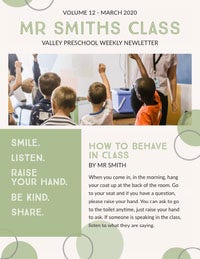 Green School and Education Newsletter Newsletter Examples