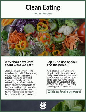 Light Toneg, Colorful Clean Eating Tips, Newsletter Newsletter Examples