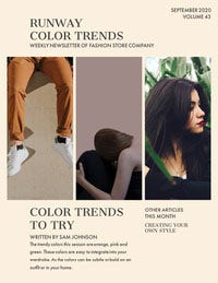 Fashion Trends Newsletter with Collage of Models Newsletter Examples