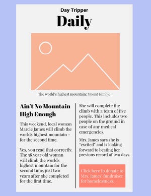 Pastel Colored Hiking Newsletter Newsletter Examples