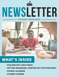 Blue Student Image Simple Layout Newsletter Newsletter Examples