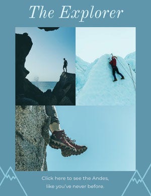 Blue Travel, Tourism, Mountain and Ice Climbing Newsletter Newsletter Examples