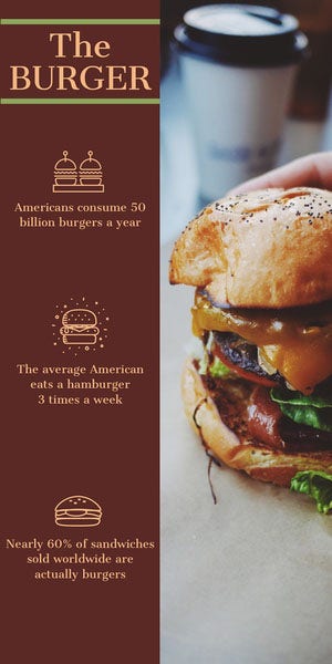 Brown Illustrated Burger Food Infographic Infographic Examples