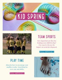 Colorful Kid Stuff Newsletter Newsletter Examples