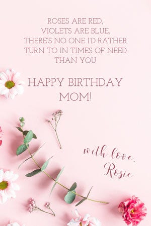 with love, Rosie Happy Birthday Card Ideas