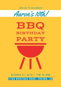 Yellow and Red Birthday Party Invitation Birthday Design