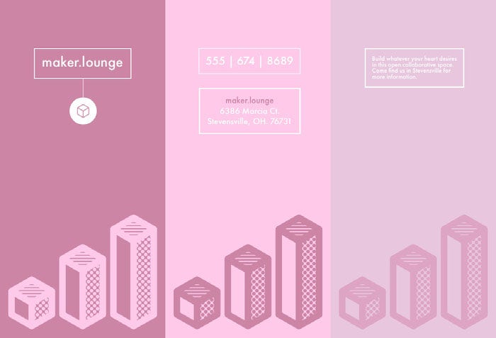 Pink Creative Lounge Brochure Brochure Ideas