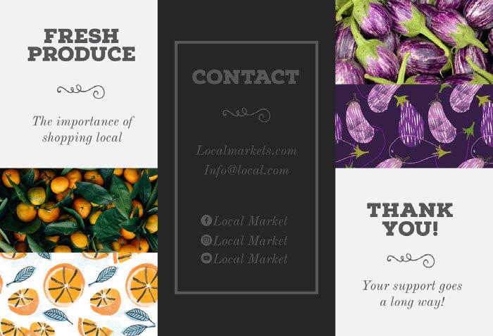Fresh Produce Local Market Brochure Brochure Ideas