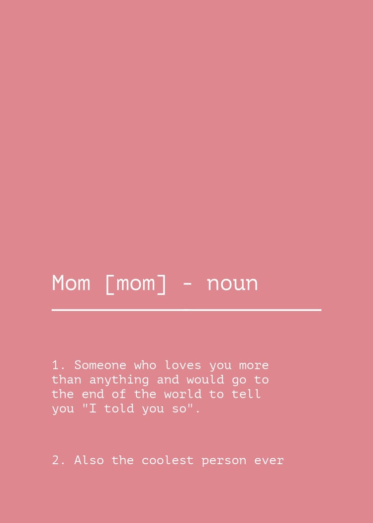 Pink White Minimal Mother's Day Card