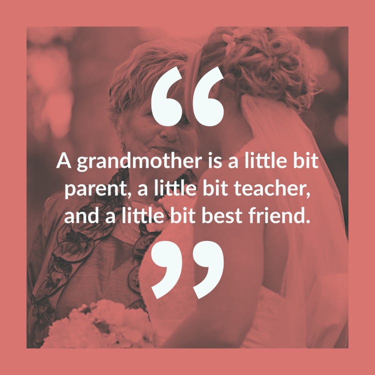 Red and White Grandmother Quote Instagram Post