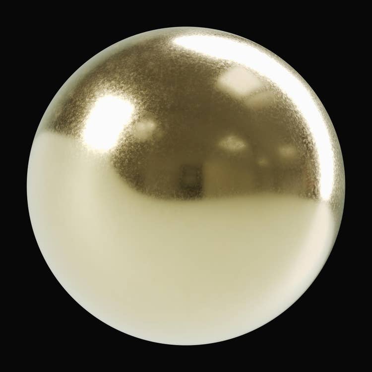 rendering of glossy gold surface