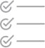 a checklist icon with three checked items