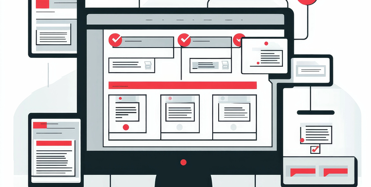 immagine di uno schermo di computer con diverse risorse stilizzate pronte per essere organizzate