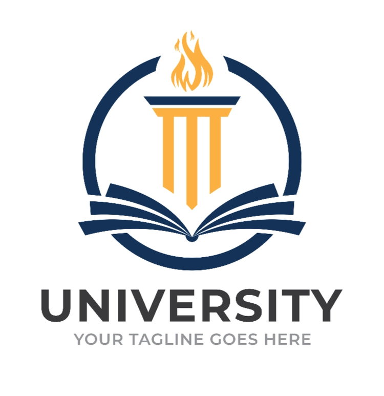 Modello di logo universitario.