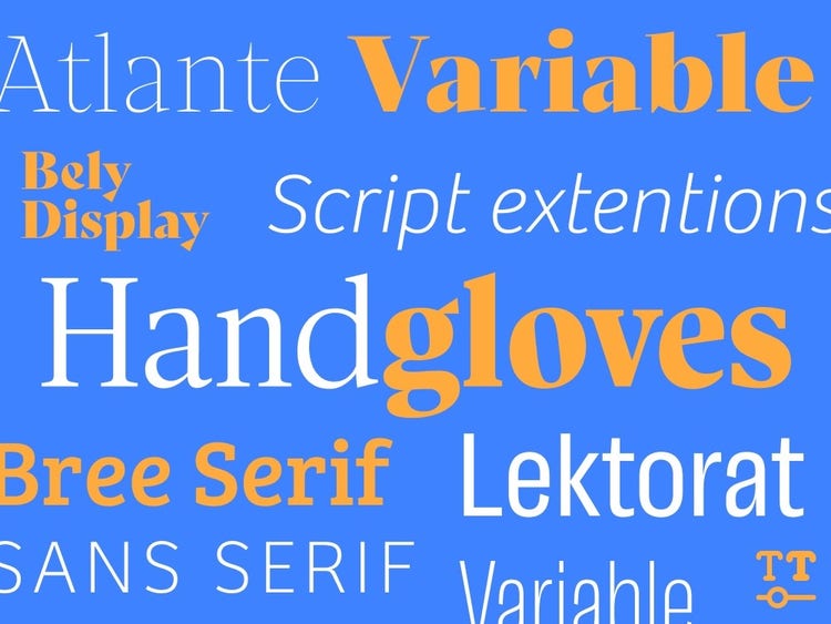 Testi vari con diversi font e dimensioni