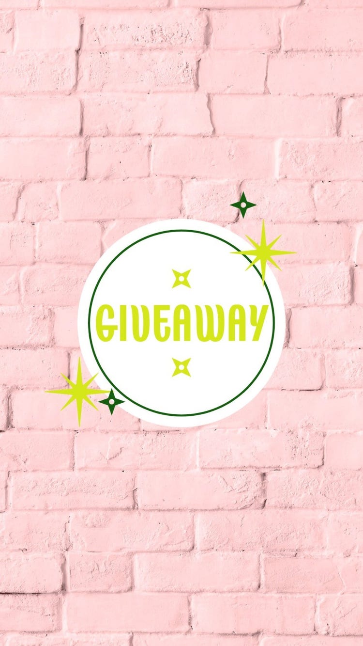 Pink Brick Wall Giveaway Contest Instagram Story