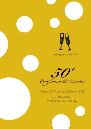 50° Biglietto di compleanno