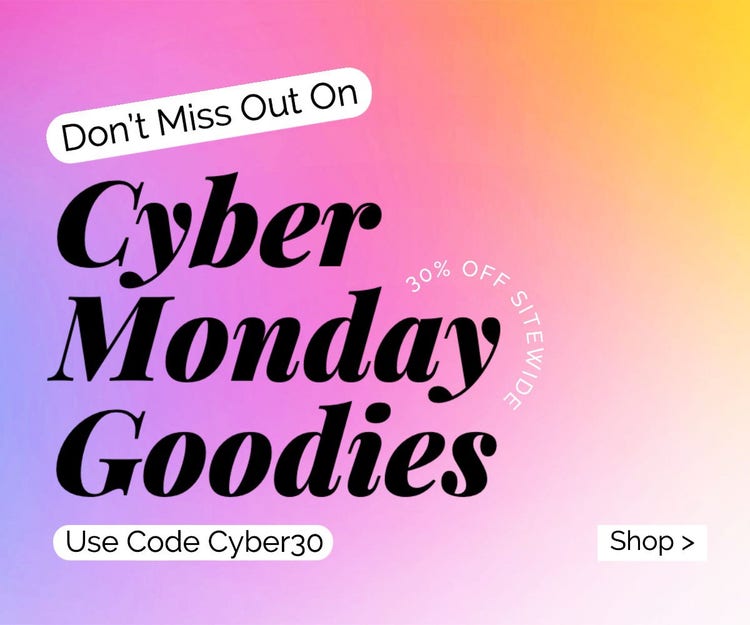Pink & Purple Gradient Cyber Monday Sale Web Banner
