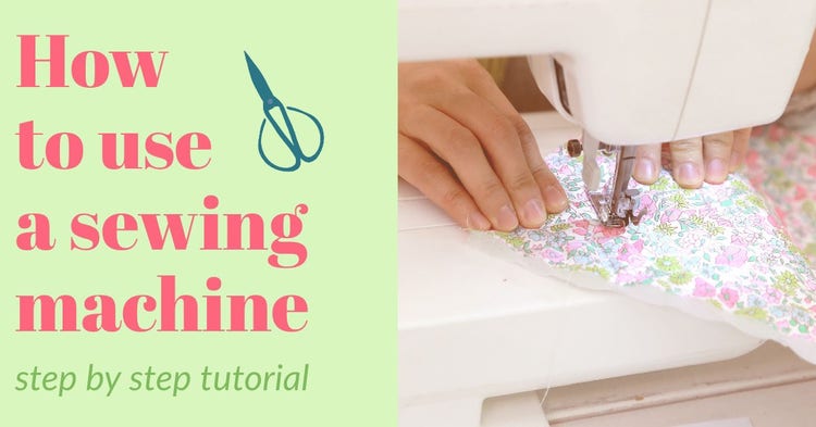 Green How to Use Sewing Machine Facebook Post