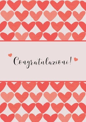 heart patterned congratulations cards Biglietto per San Valentino