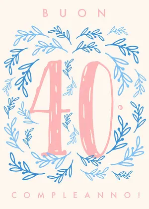 forty birthday cards  Biglietto di compleanno