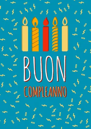 birthday candles and confetti birthday cards Invito per compleanno