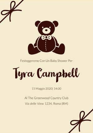 teddy bear baby shower invitations  Inviti