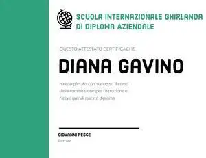 Diana Gavino  Certificato
