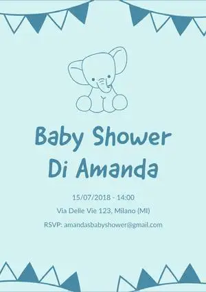 elephant baby shower invitations  Invito per baby shower