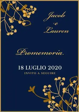 navy blue and gold wedding invitations  Promemoria