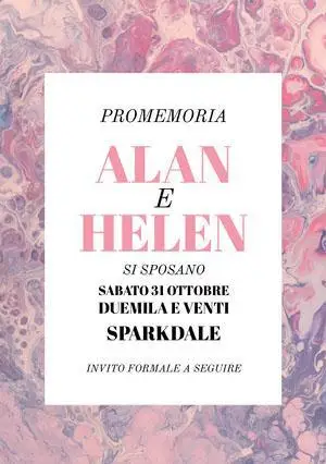 pinkish and purple marble texture wedding invitations  Promemoria