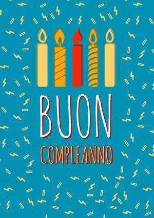 birthday candles and confetti birthday cards Biglietto di compleanno