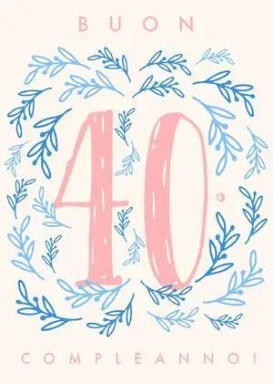 forty birthday cards  Invito per compleanno