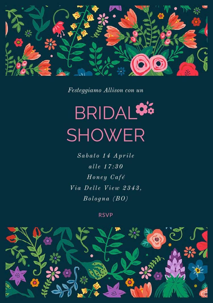 colorful floral wedding invitations 