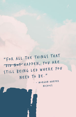 Pink and Blue, Inspiration Quote, Poster 50 caratteri moderni