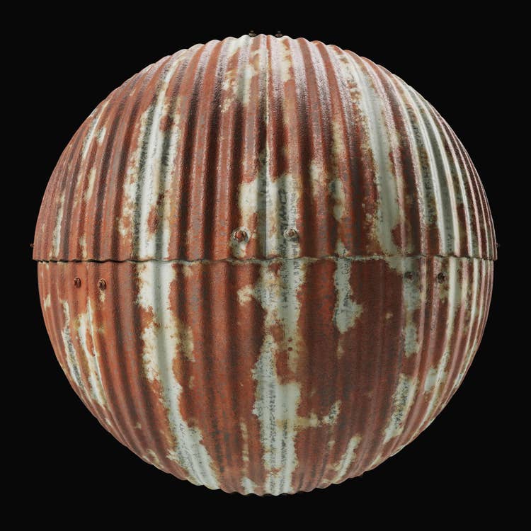 rusty corrugated panels sample