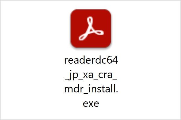 Adobe Acrobat Readerのインストーラー