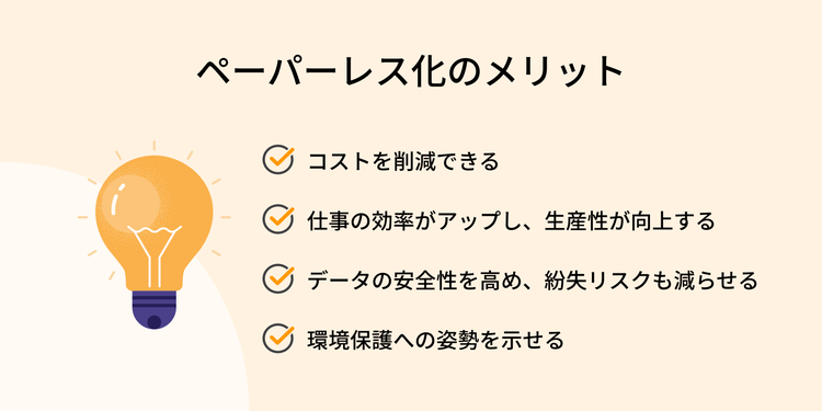 ペーパーレス化の4つのメリット